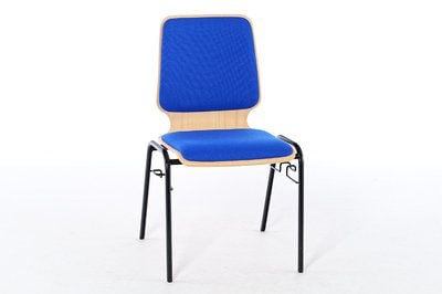 Stapelbare Seminarstühle mit Sitz- & Rückenpolster<br>(GS zertifiziert + TÜV geprüft)